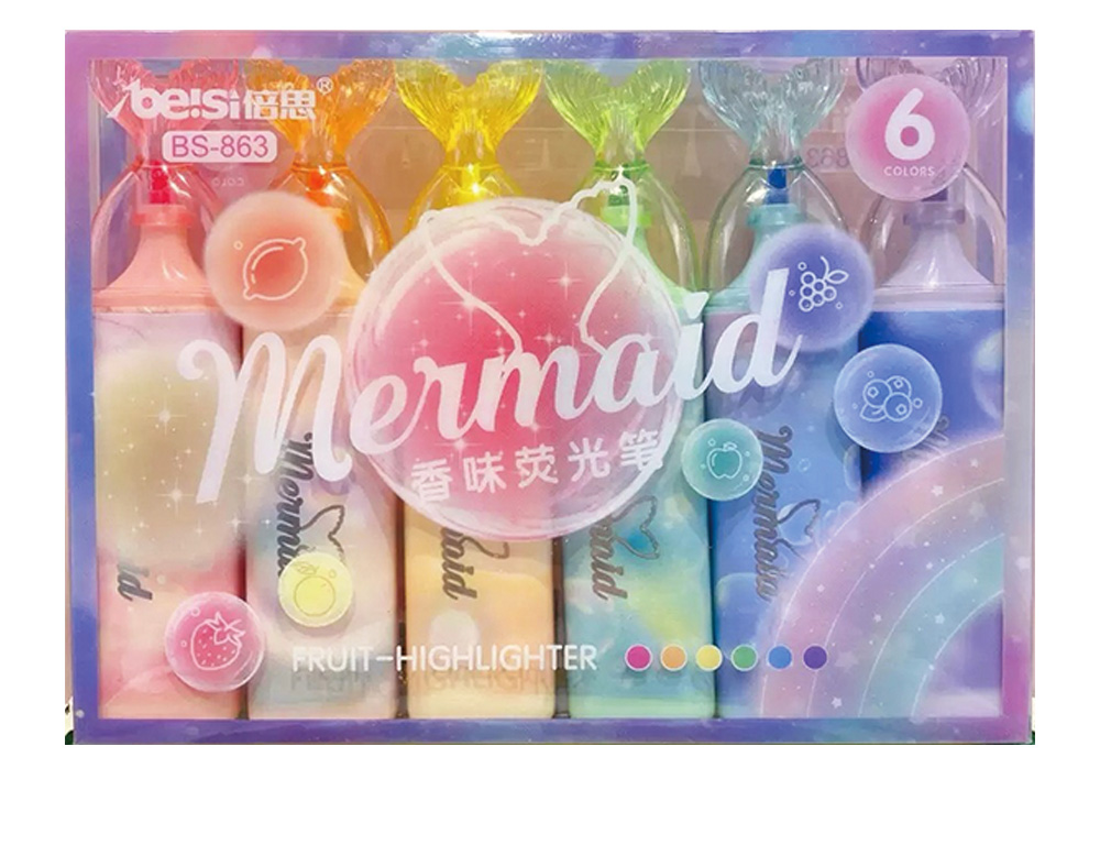 螢光筆 6入 螢光筆 螢光 螢光筆 香味