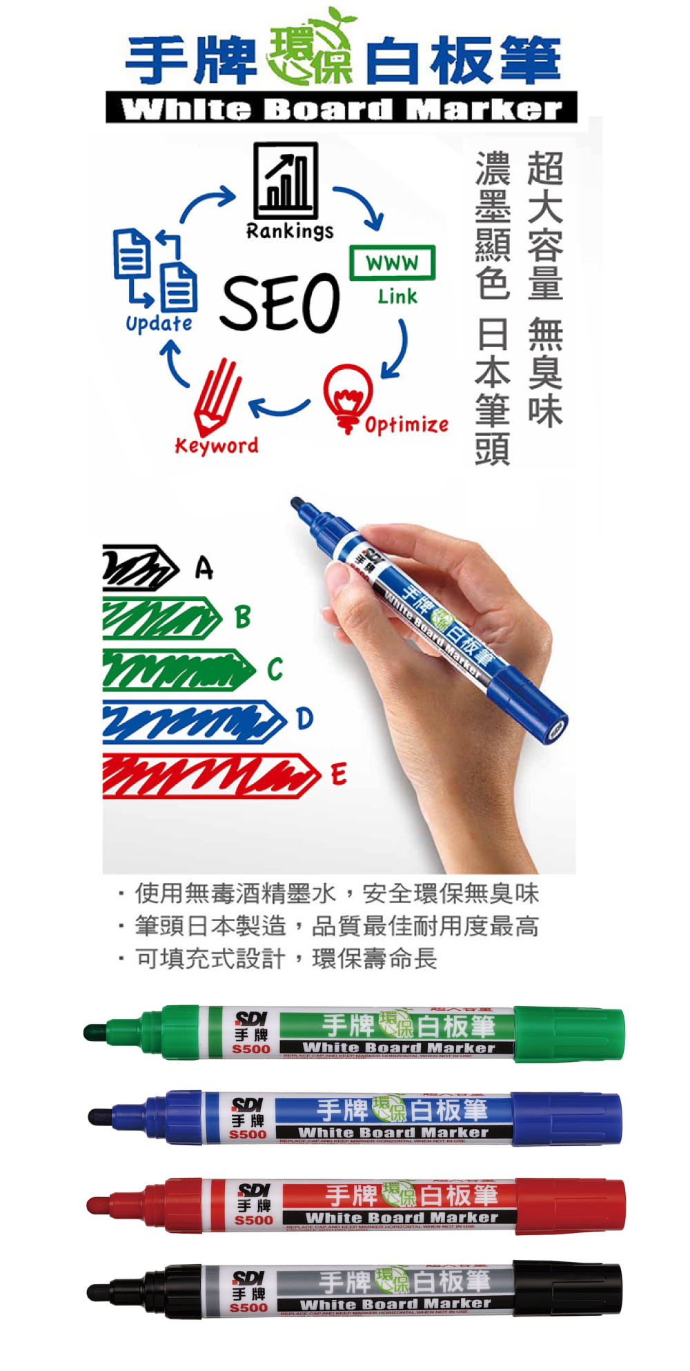 黑色 白板筆 藍色 白板筆 白板筆 紅色