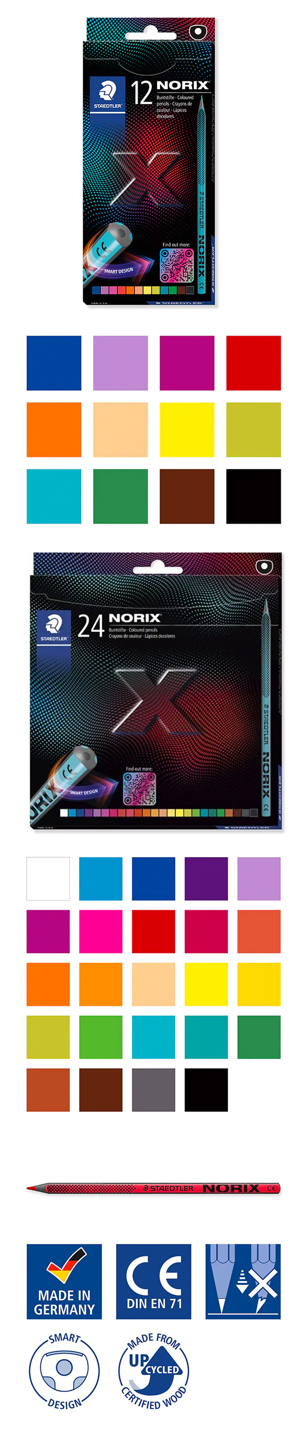 色鉛筆 12色 環保 防滑 24色 12色