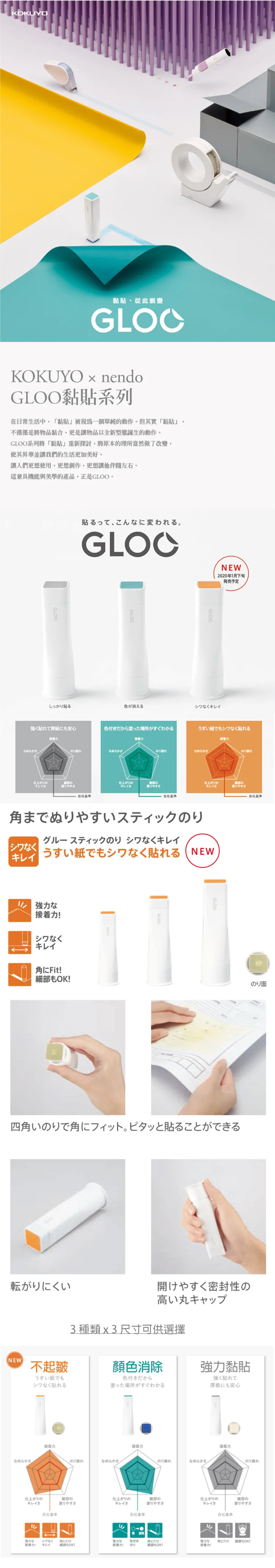 方形 kokuyo kokuyo 橘色 方形 口紅膠