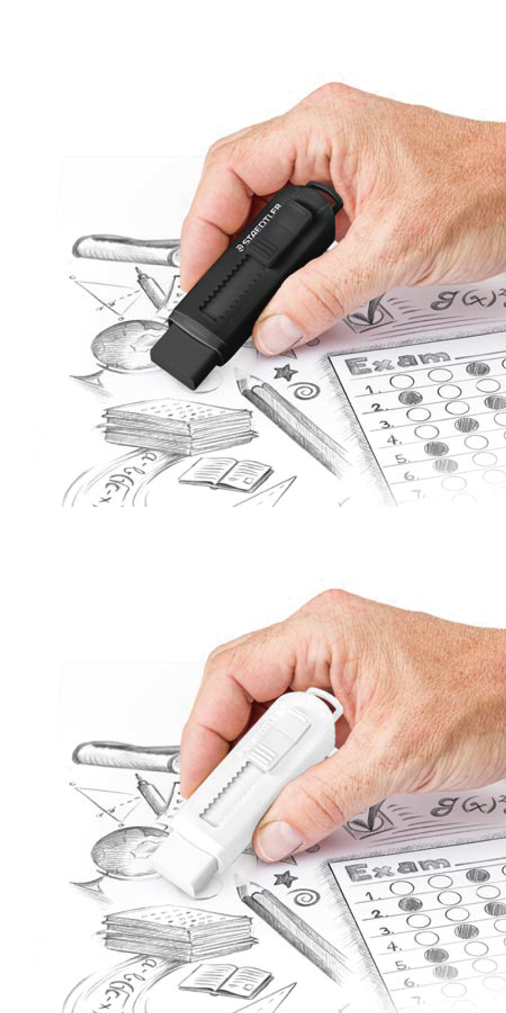 迷你 黑色 筆型 白色 筆型 橡皮擦