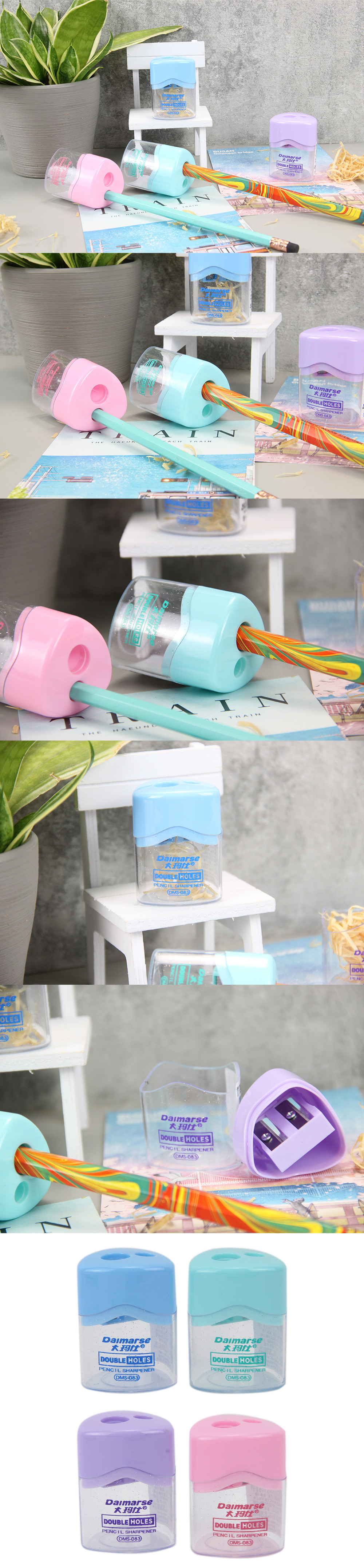 雙孔 削筆器 削筆器 手動