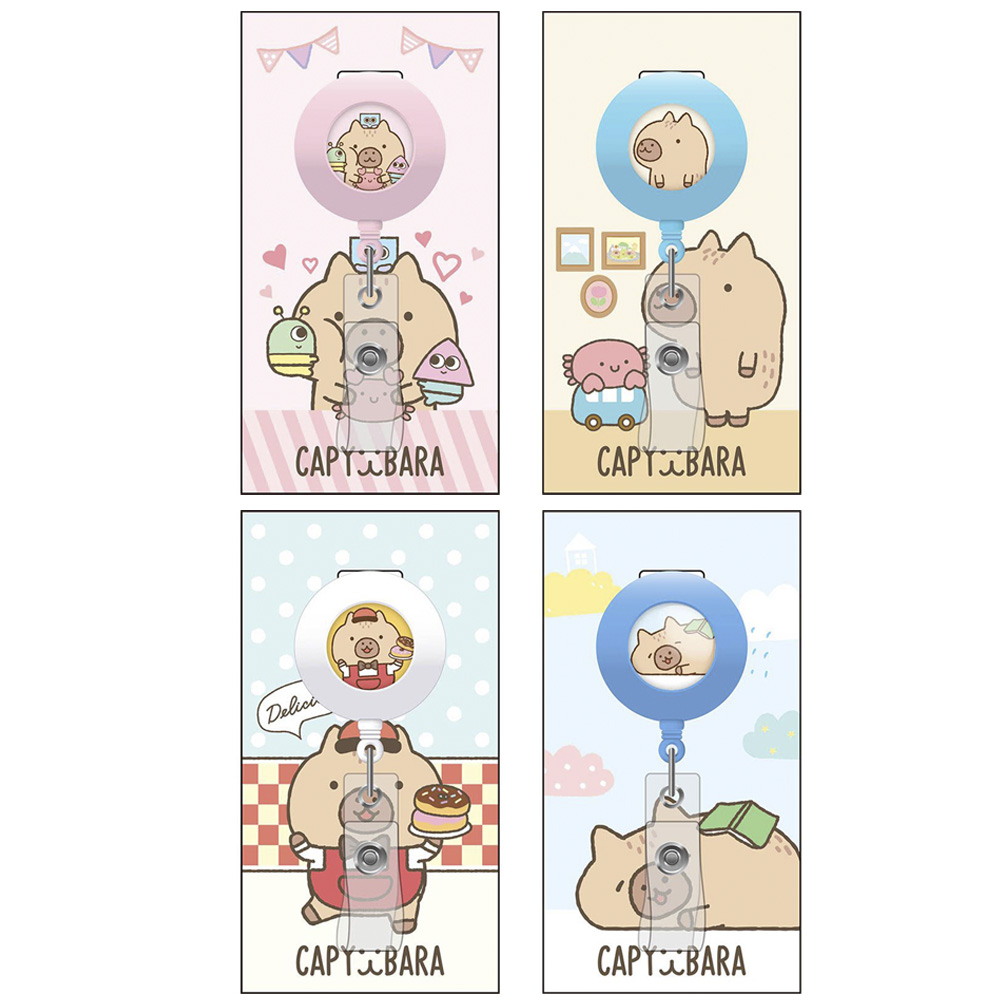 粉紅色 水豚 藍色 水豚 伸縮 藍色