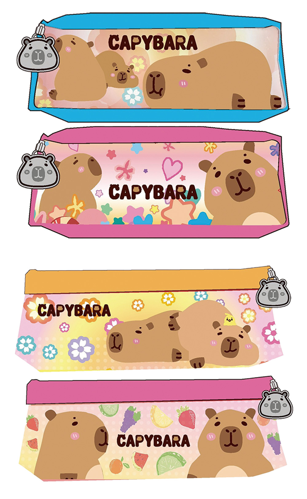 繽紛系列 水豚 筆袋 三角形 筆袋 水豚