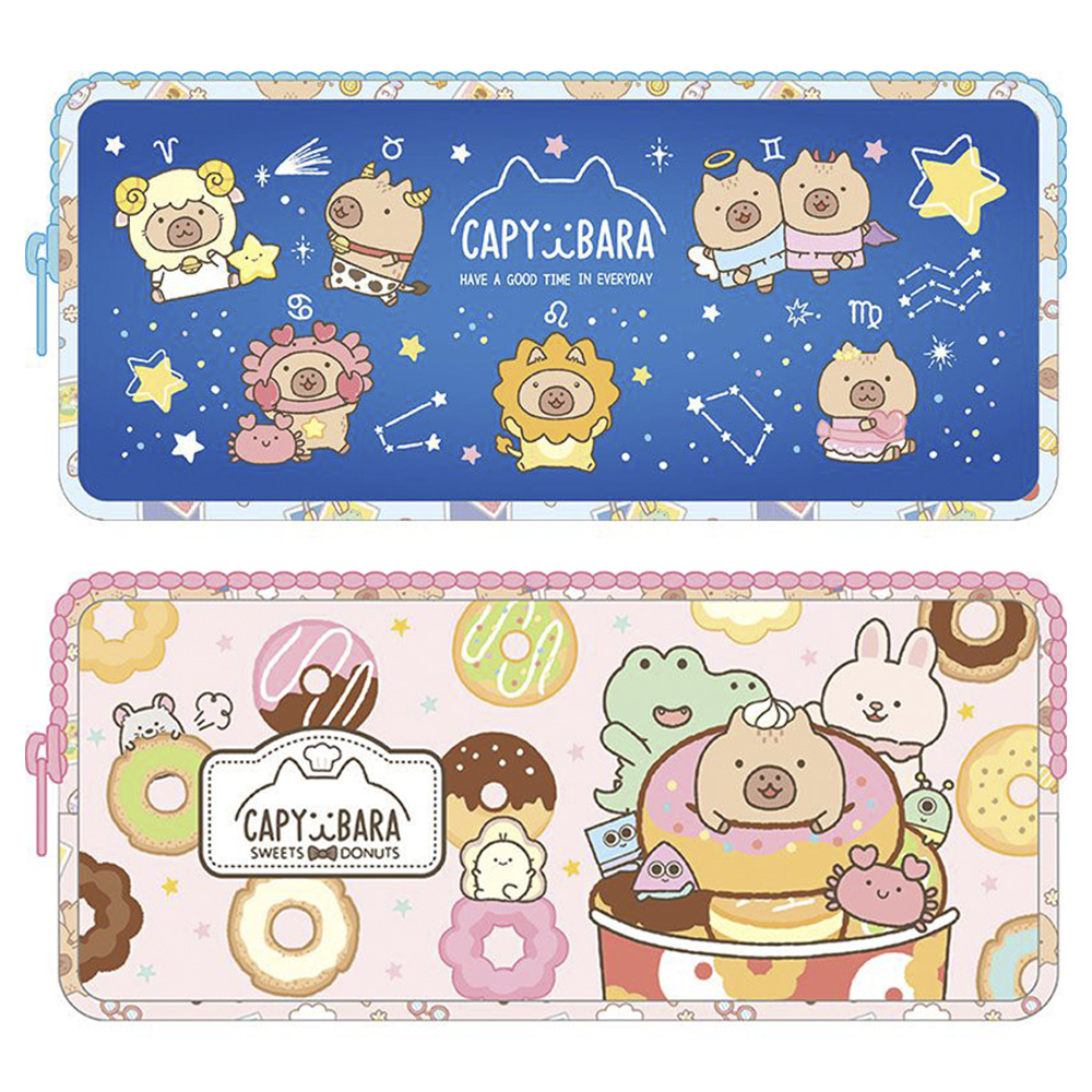 筆袋 藍色 筆袋 粉紅色 粉紅色 水豚