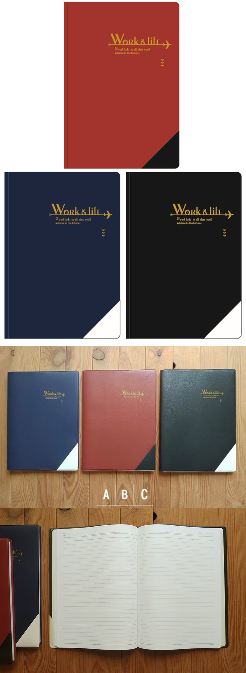 筆記本 橫線 橫線 藍色 筆記本 16K