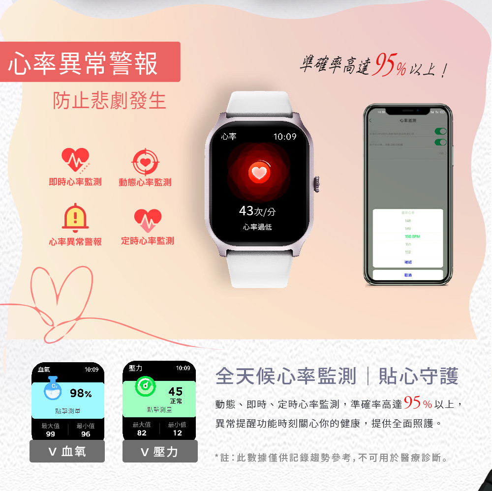 腕錶 彩色顯示 腕錶 心率 腕錶 防刮