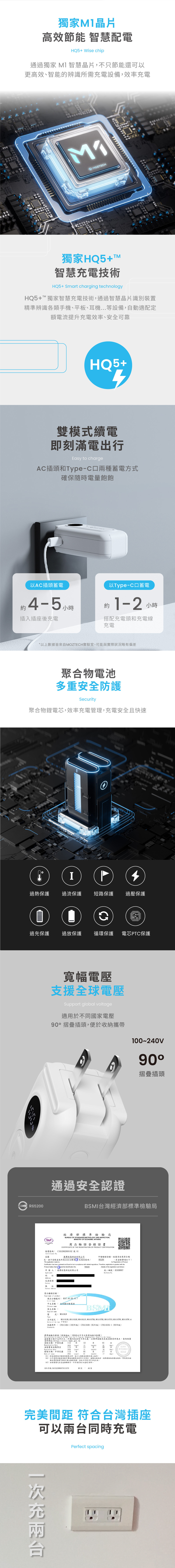 行動電源 白色 type c 行動電源 PD 快充