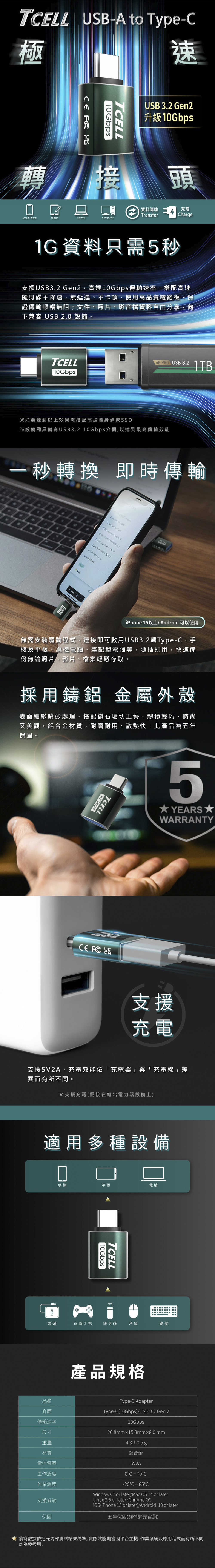 type c 轉接頭 USB-A type c type c TCELL