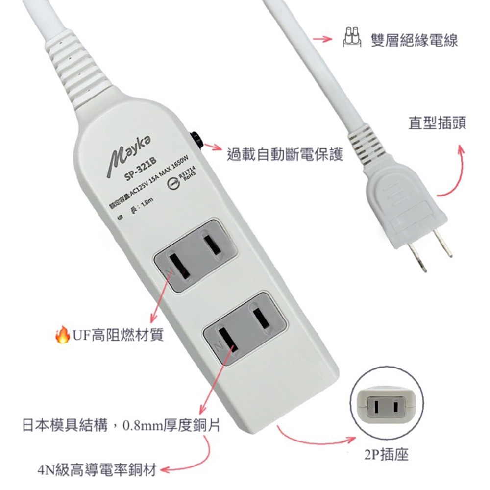 延長線 3插 延長線 6呎 延長線 1.8M