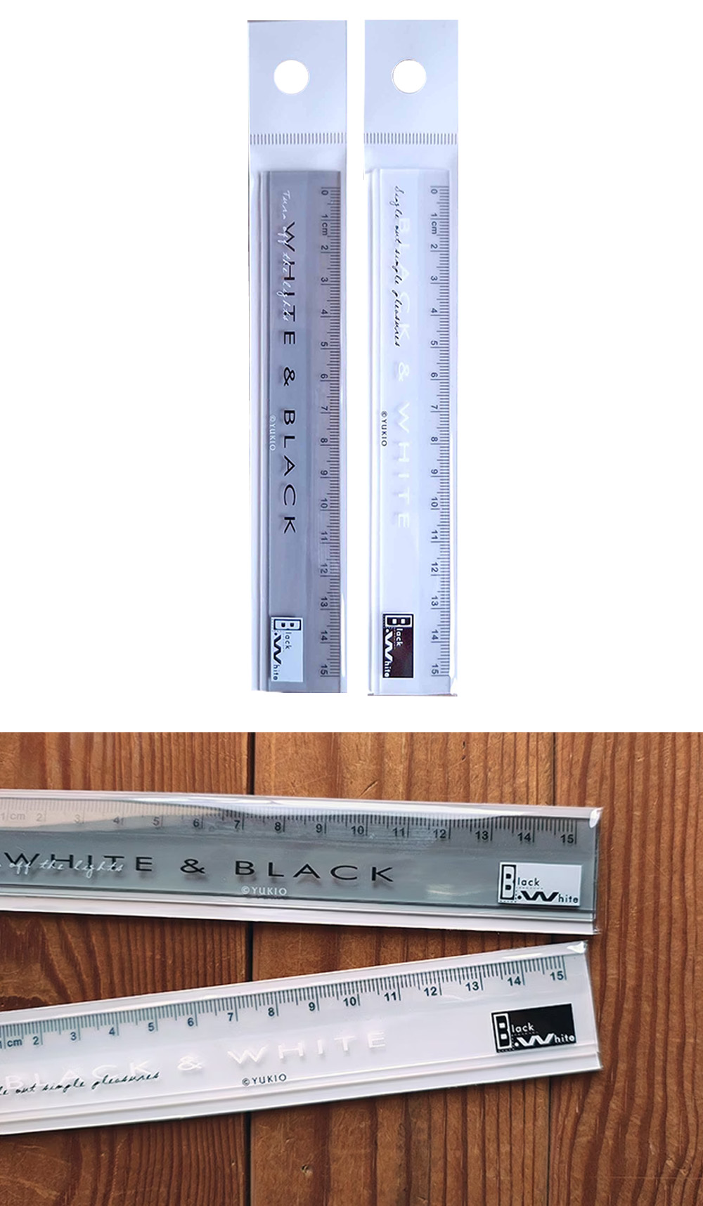 直尺 黑色 B&W 白色 B&W 黑色