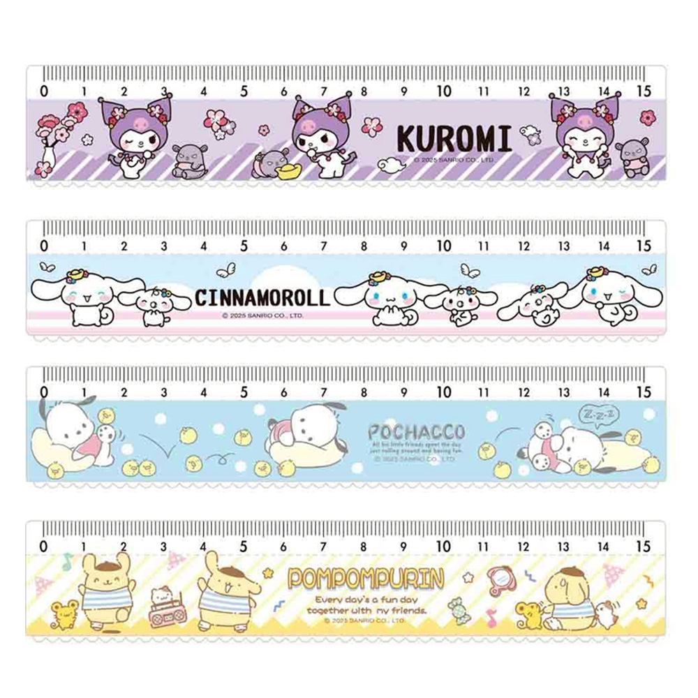 塑膠 三麗鷗 直尺 三麗鷗 15公分 直尺