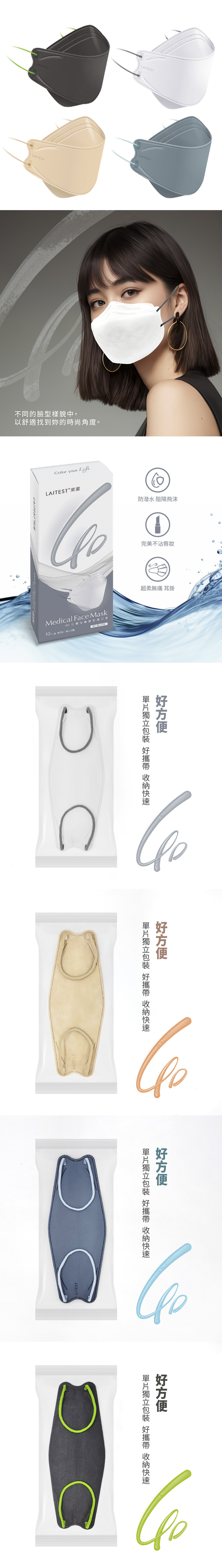 防潑水 藍色 成人 口罩 一次性 成人