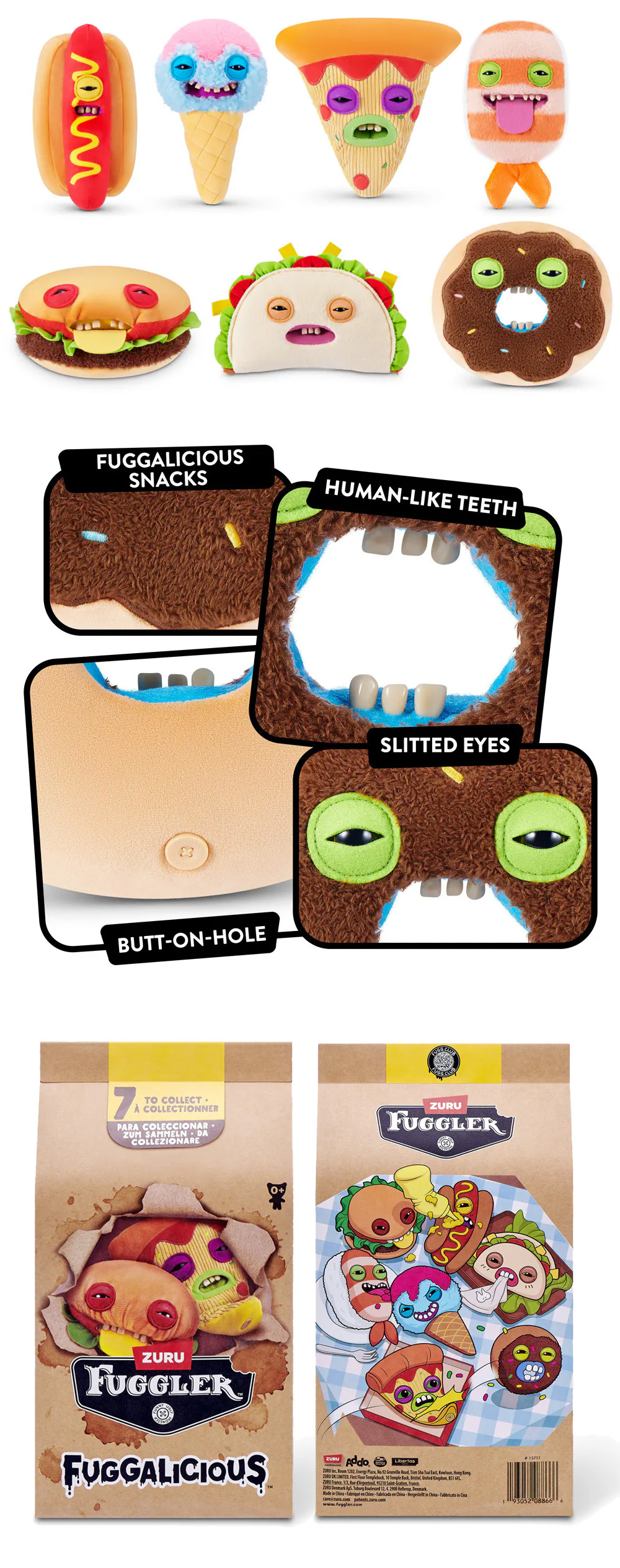 FUGGLER 牙齒怪 9吋 牙齒怪 FUGGLER 9吋