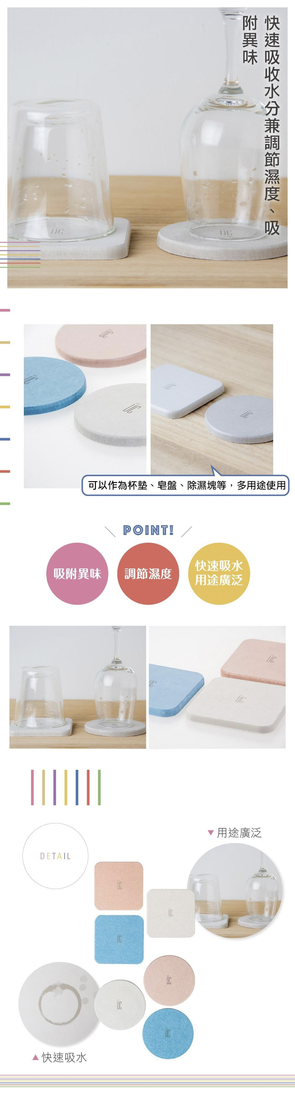 圓形 UdlLife 圓形 優的生活大師 吸水杯墊 UdlLife