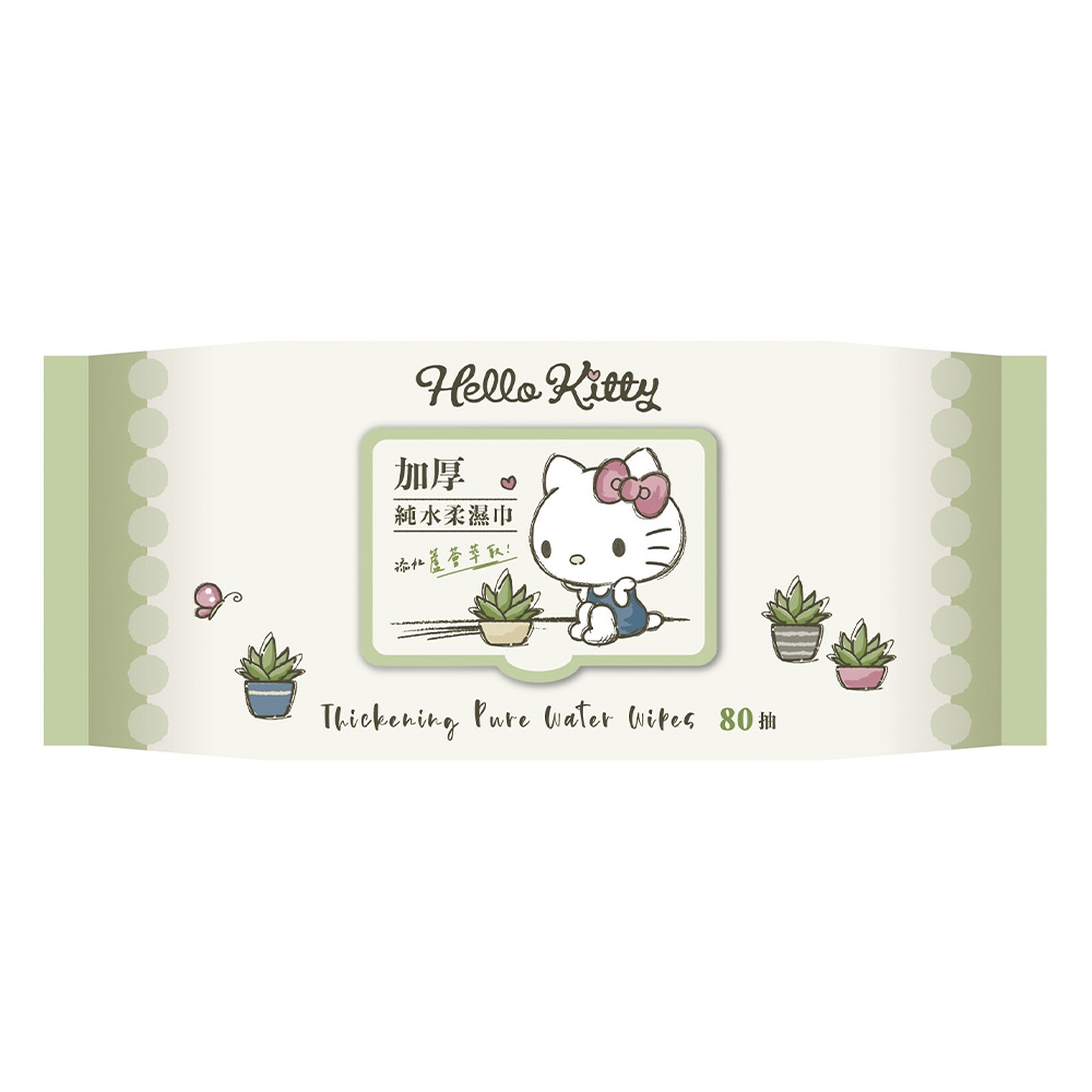 純水 濕紙巾 Hello Kitty 卡通 純水 柔濕巾