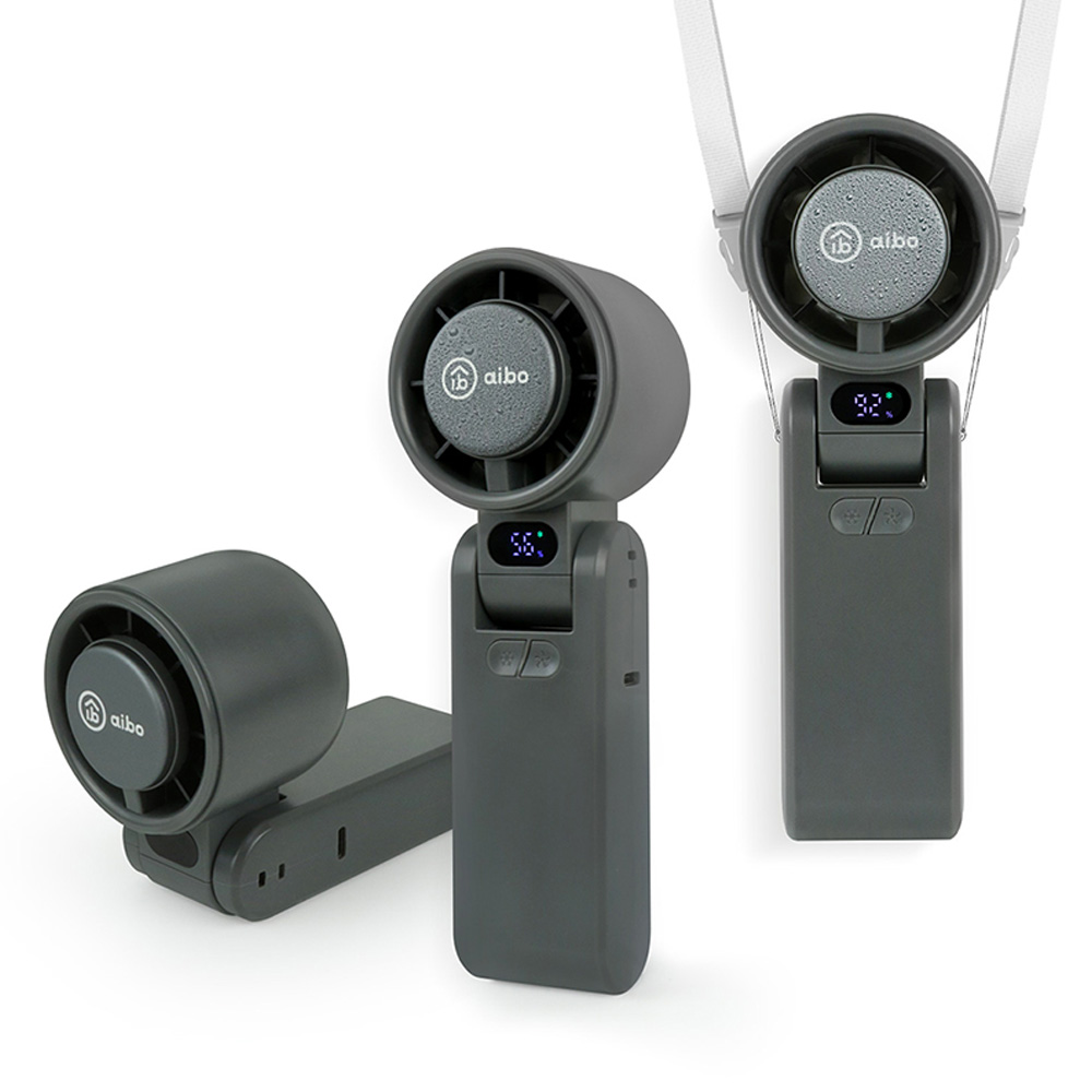 aibo 半導體冰敷 摺疊頸掛 100檔手持風扇瞬速降溫 $499