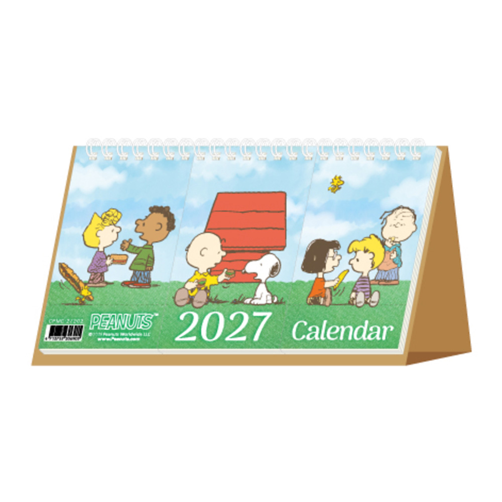 史努比2027季桌曆-史努比粉嫩丹寧風
