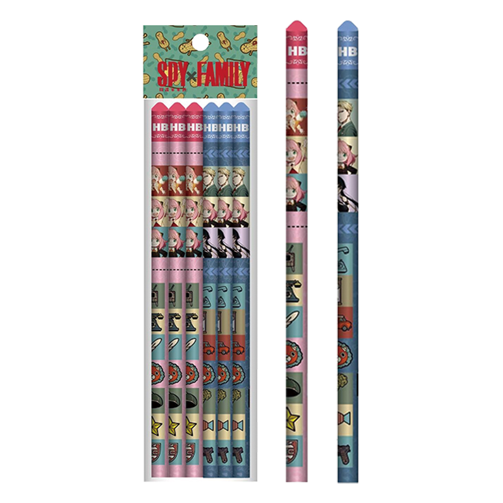 間諜家家酒6入木頭鉛筆 SFPEN60-1