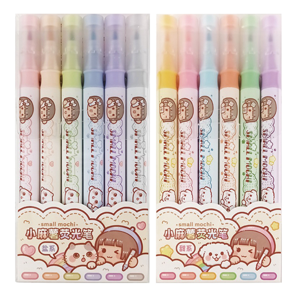 小麻薯6入螢光筆 MB05001Z