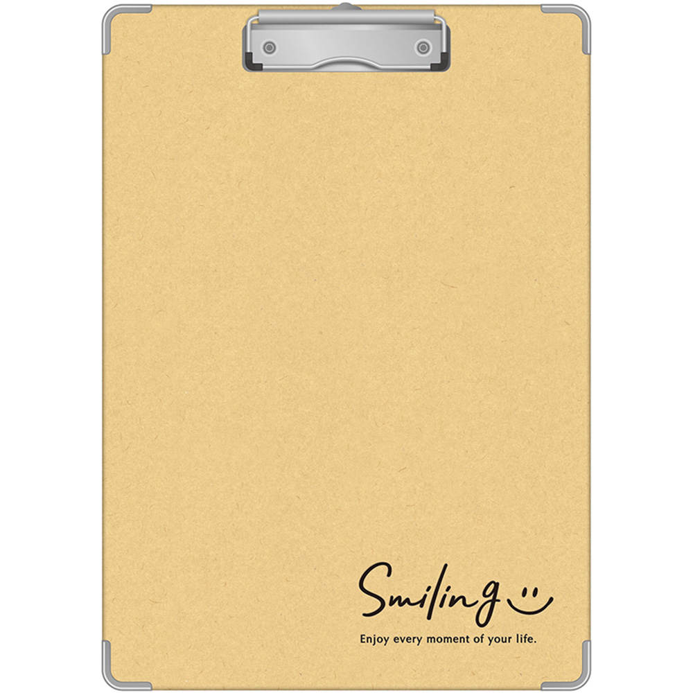 A4牛皮燙金直板夾-微笑 CG2207-02
