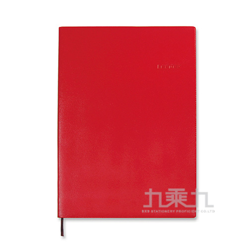 B5膠皮筆記(橫線)-90張/紅