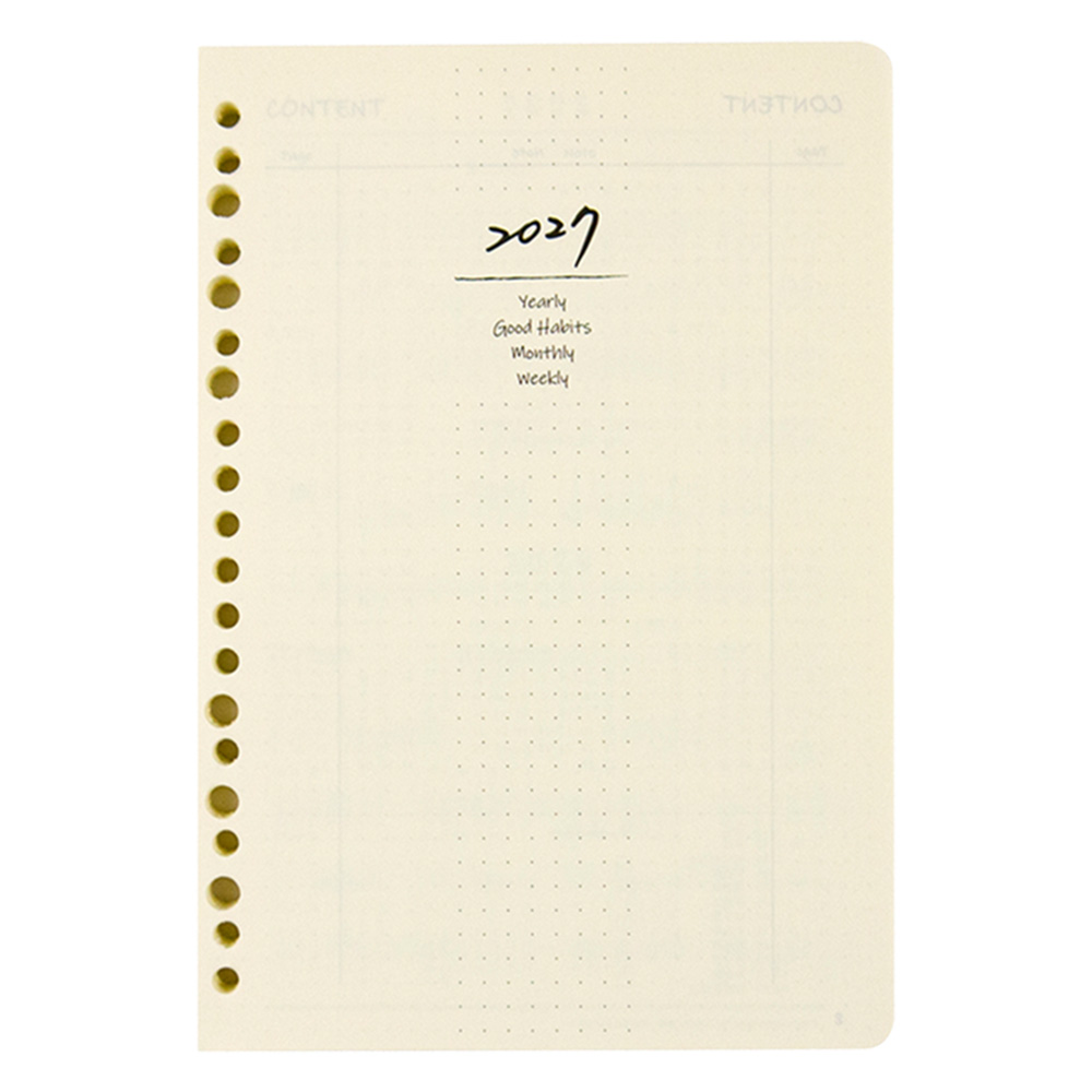 2027年25K八分割週誌內頁(20孔6孔通用) 2027年25K八分割週誌內頁(20孔6孔通用)