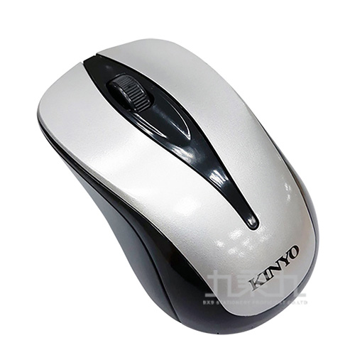 KINYO LKM505S 有線靜音藍光滑鼠 銀色