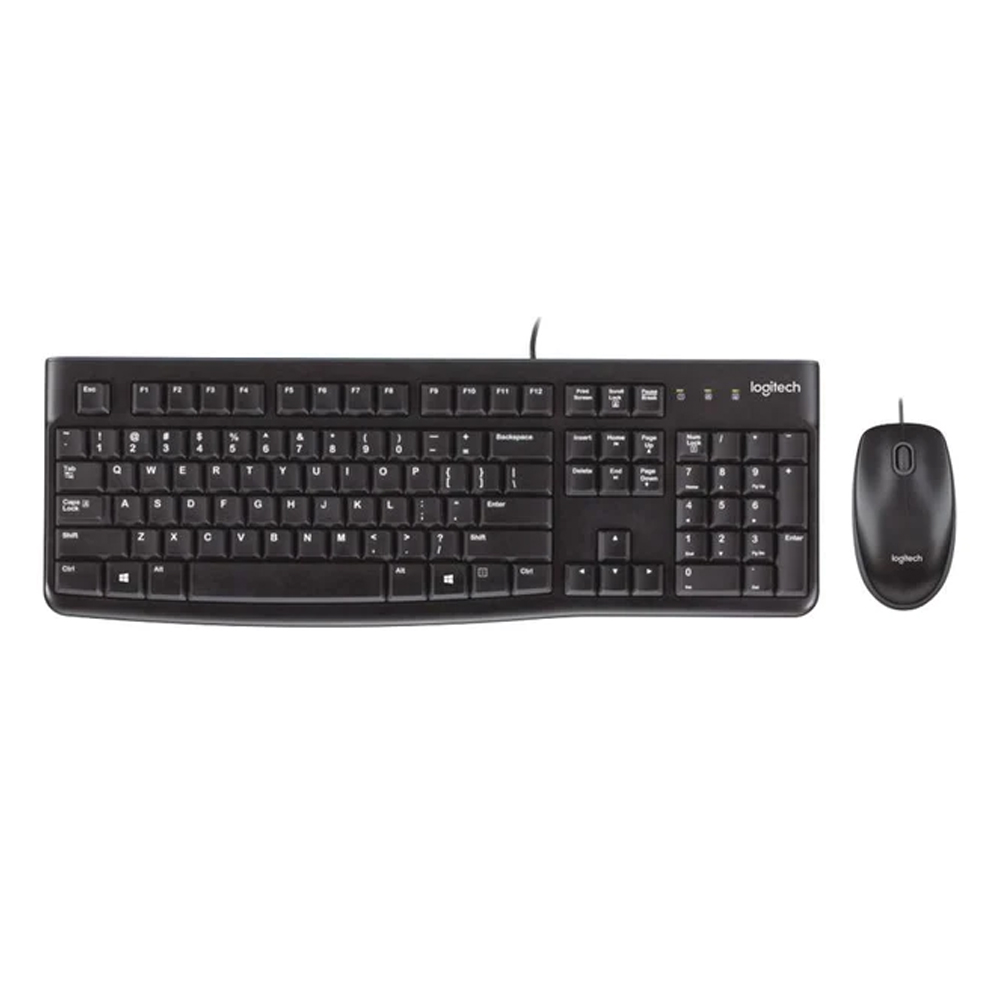 羅技MK120有線鍵盤滑鼠組-黑