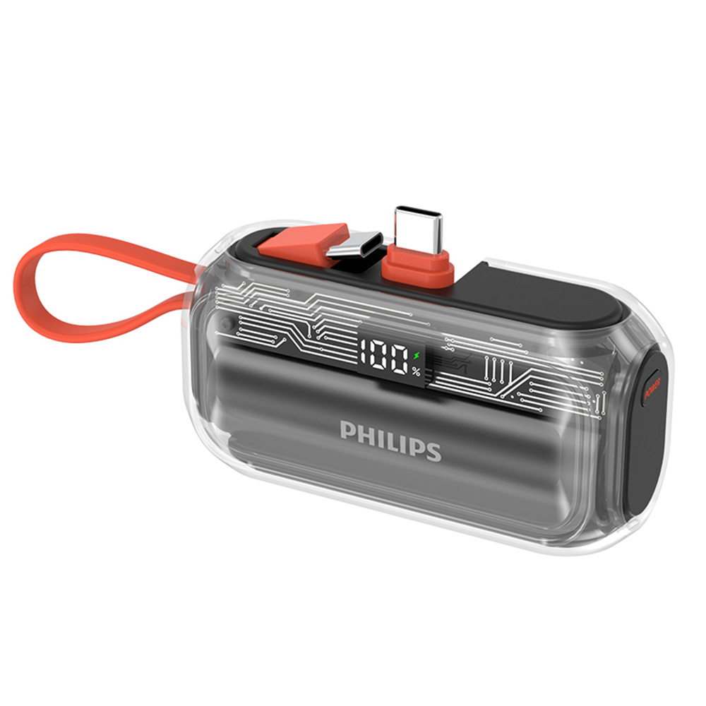 PHILIPS FunCube透明款行動電源5000mAh-黑 PHILIPS FunCube透明款行動電源5000mAh-黑