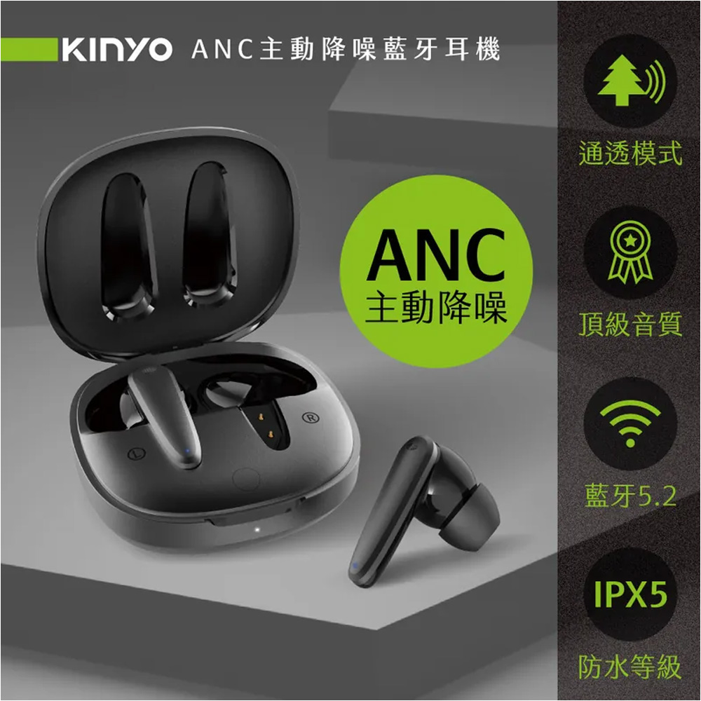 KINYO ANC主動降噪藍牙耳機 BTE-3995