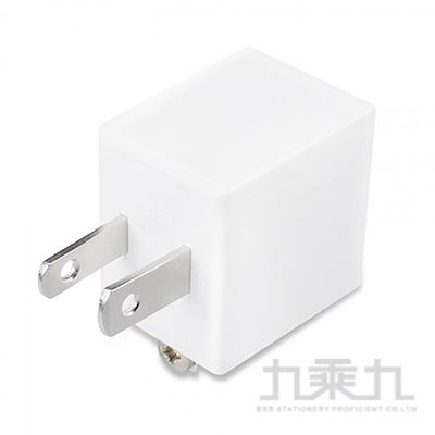 群加-3轉2電源轉接頭直立型白(2入