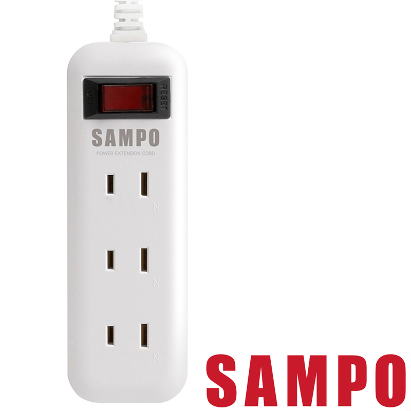 SAMPO 一開三插轉接電源線組1.8m