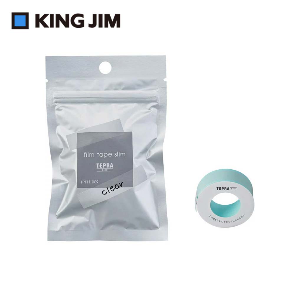 [KING JIM]TEPRA LITE熱感式標籤薄膜自黏膠帶11mm透明