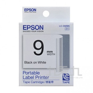 EPSON標籤帶(白底黑字)9mm