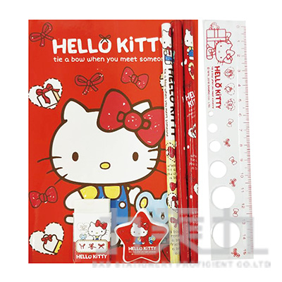  (網路限定販售)  Hello Kitty 蝴蝶結袋裝文具組 766850