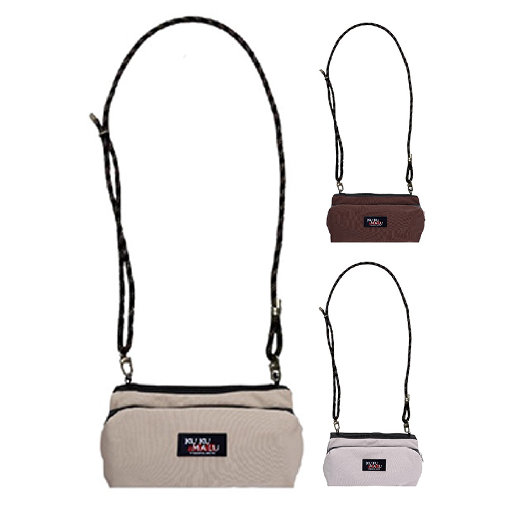 KUKUMALU 輕量雙層掛繩機能包 灰/米/深咖啡 (顏色隨機出貨)