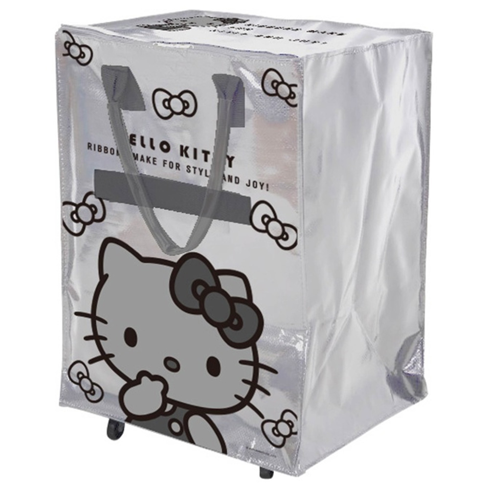 KITTY加大滑輪購物車-灰燼款