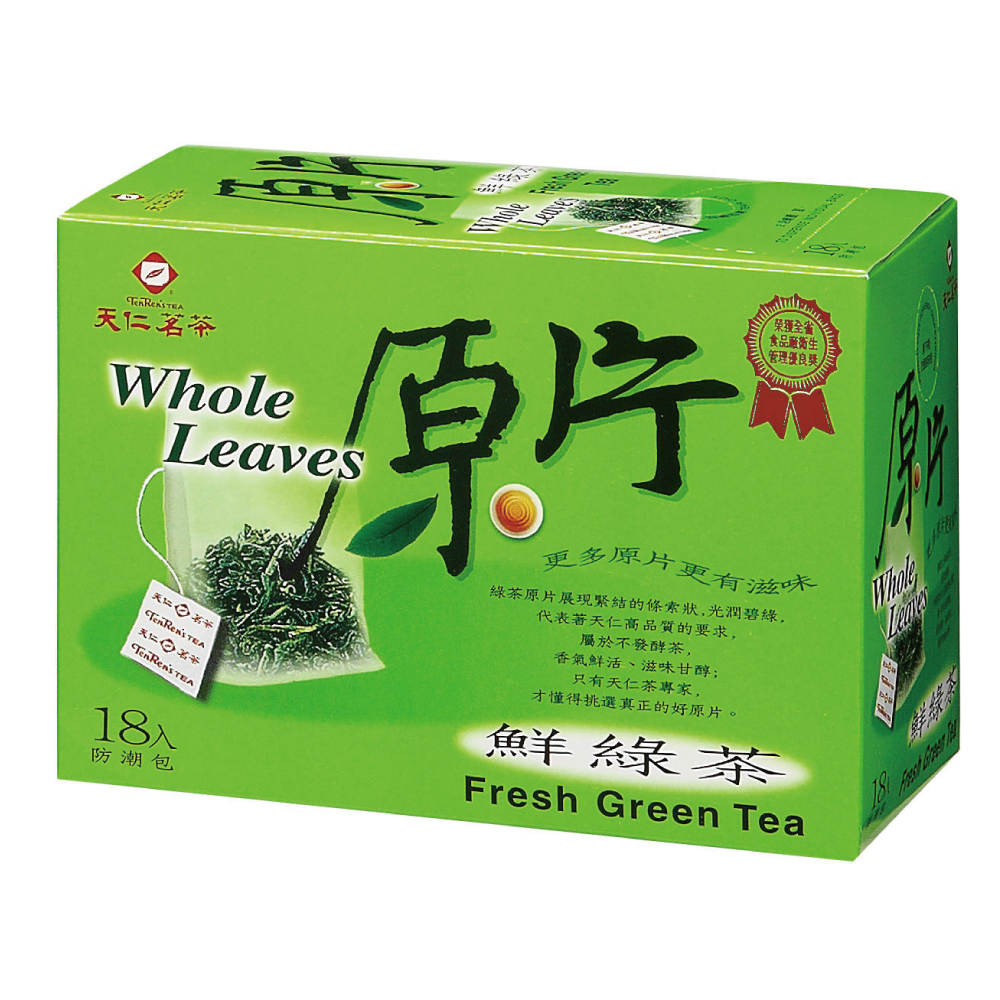 (網路限定販售)天仁鮮綠茶茶包(18入)
