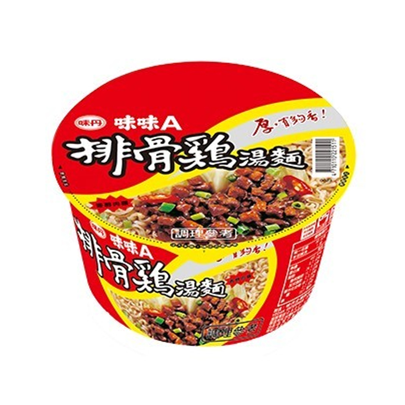 (網路限定販售)味丹味味A排骨雞麵90g/碗