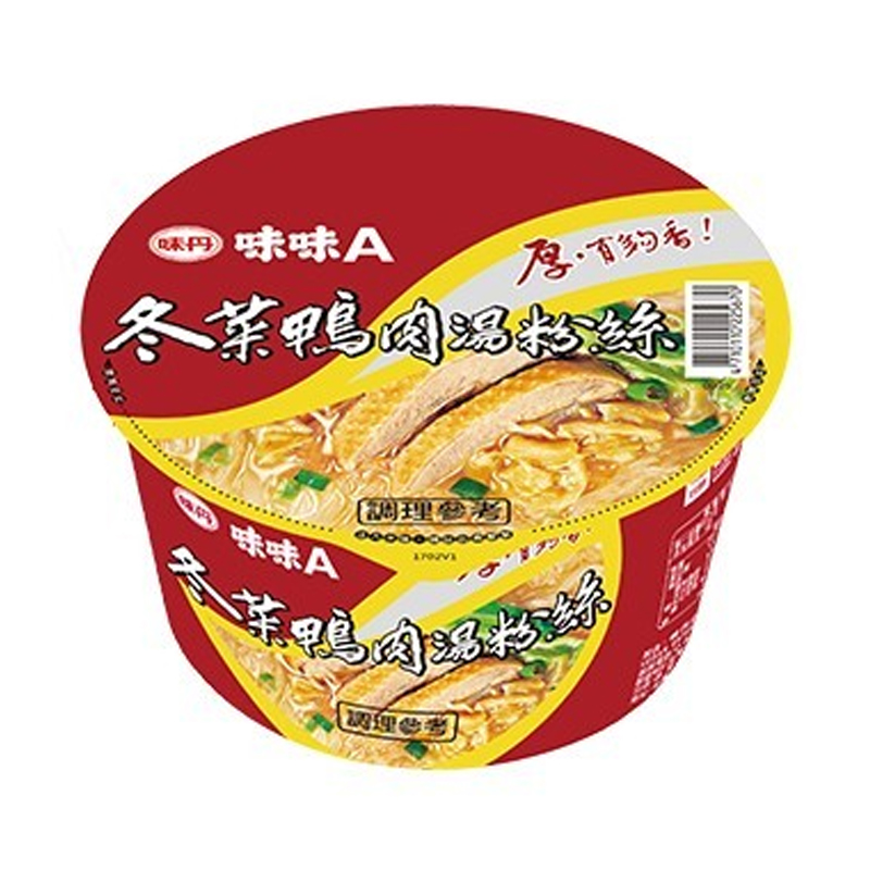(網路限定販售)味丹味味A冬菜鴨肉冬粉60g/碗