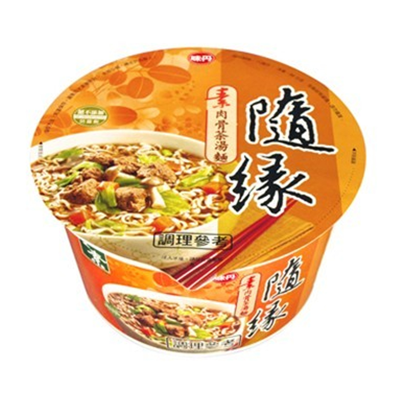 (網路限定販售)味丹隨緣素肉骨茶麵86g/碗