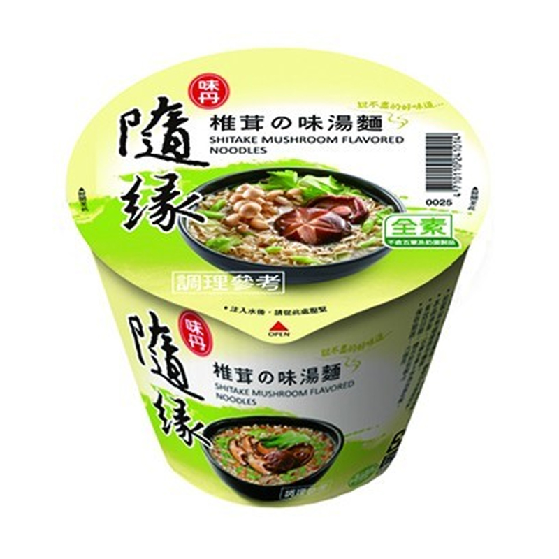 (網路限定販售)味丹隨緣椎茸之味湯麵60g/杯