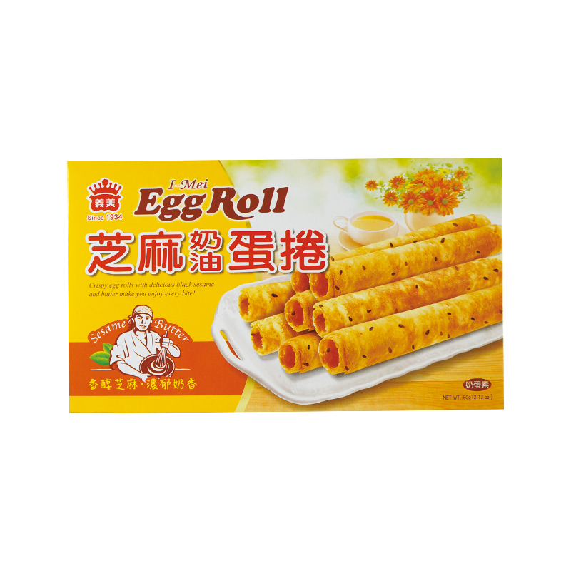 義美-芝麻奶油蛋卷60g