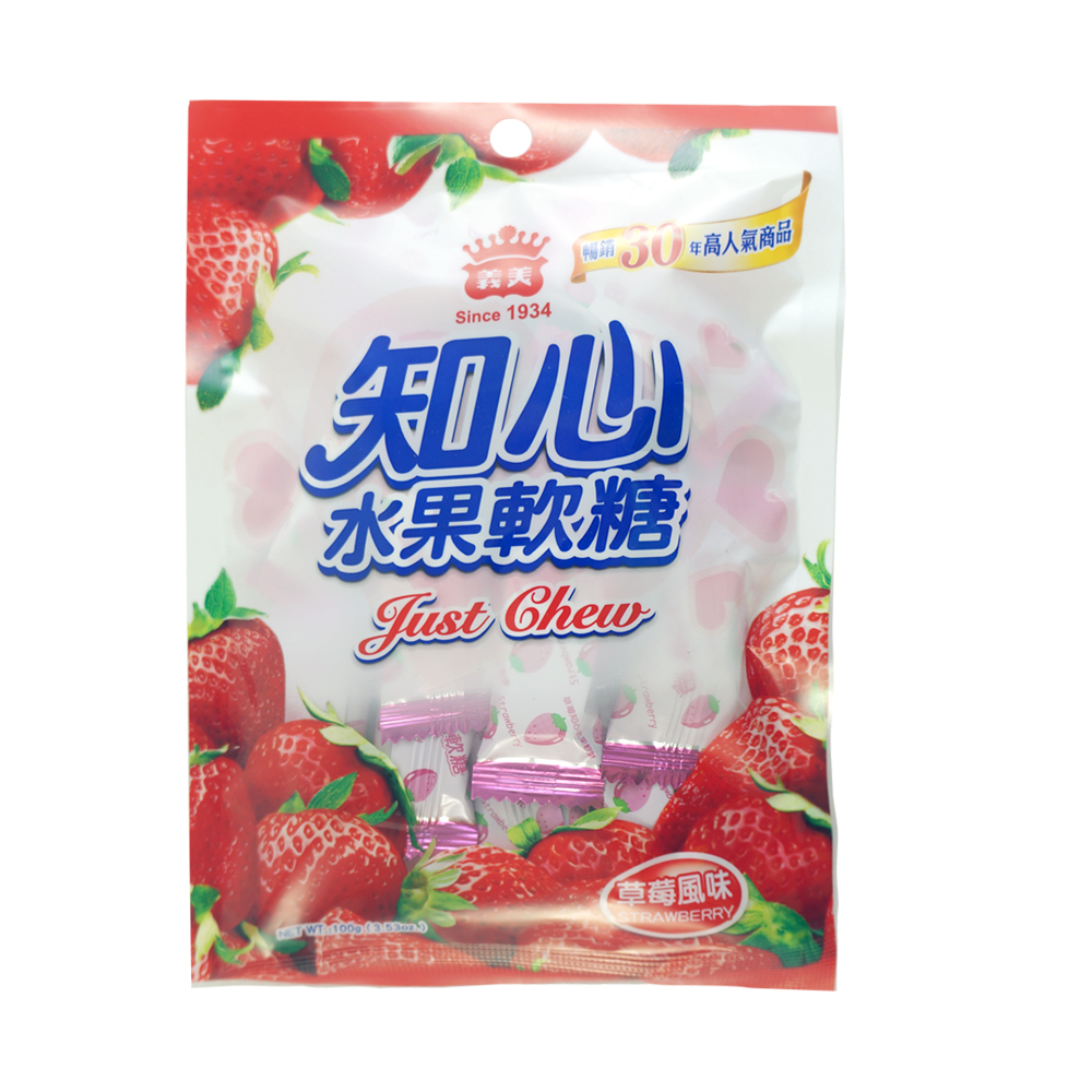 義美-草莓知心水果軟糖100g