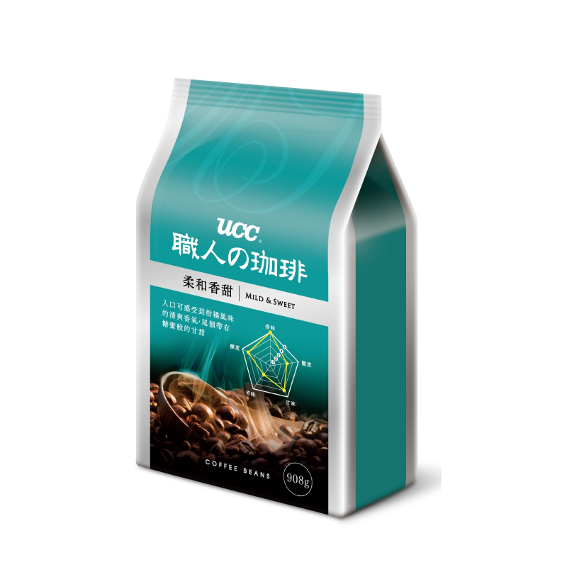 (網路限定販售)UCC柔和香甜咖啡豆908g/包
