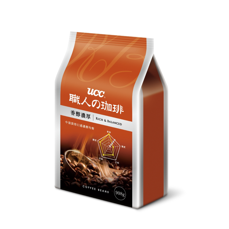 UCC香醇濃厚咖啡豆908g/包