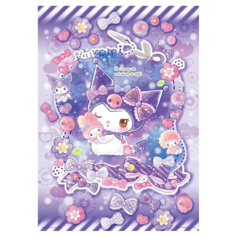 Kuromi【裁縫娃娃系列】萌紫髮飾拼圖520片