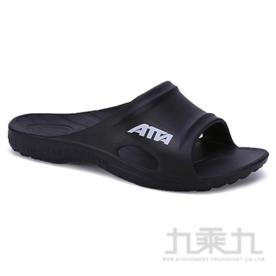 ATTA運動風簡約休閒拖鞋-黑8 6689