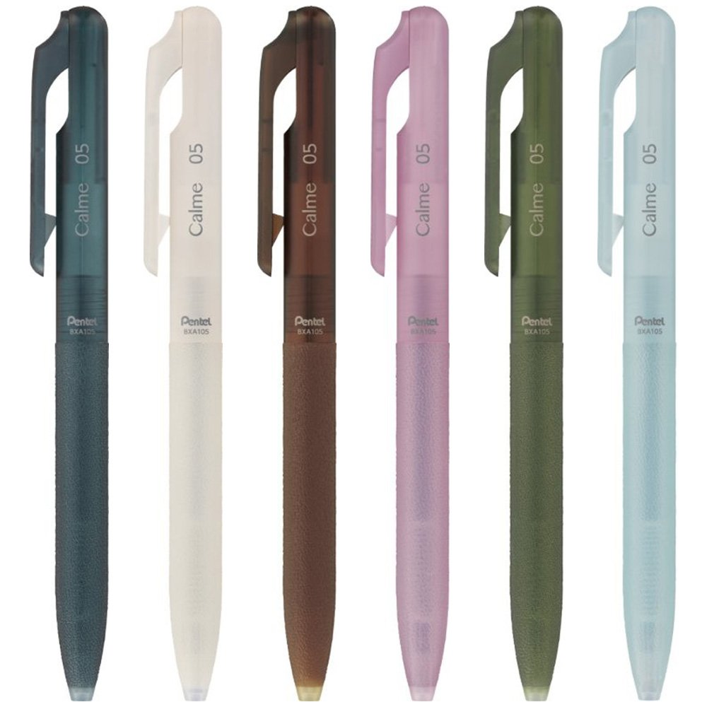 【預購】Pentel 靜暮0.5輕油筆-半透明桿-黑芯【預計5月中旬後開始出貨】